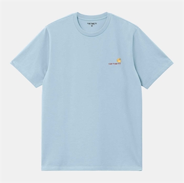 Carhartt WIP T-shirt American Script Frosted Blue